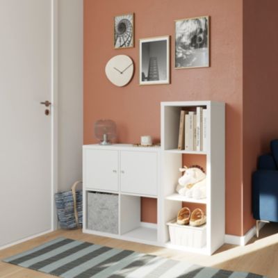 Étagère modulable 4 cubes GoodHome Mixxit blanc l. 73,5cm x H. 73,4cm