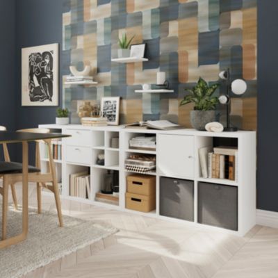 Étagère modulable 4 cubes GoodHome Mixxit blanc l. 73,5cm x H. 73,4cm