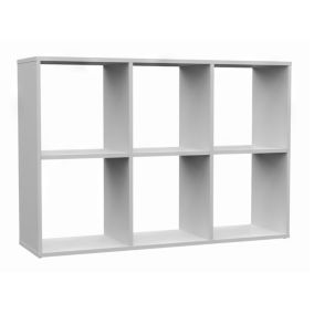 etagere modulable 6 cubes - Bibliotheque 6 cases - 110x30x75 cm - Meuble de rangement-MARION