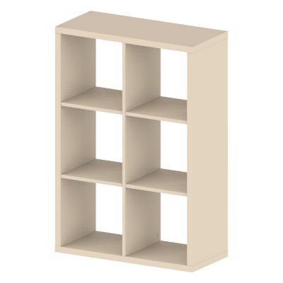 Étagère modulable 6 cubes cachemire l.73,5cm x H.108 cm GoodHome Mixxit