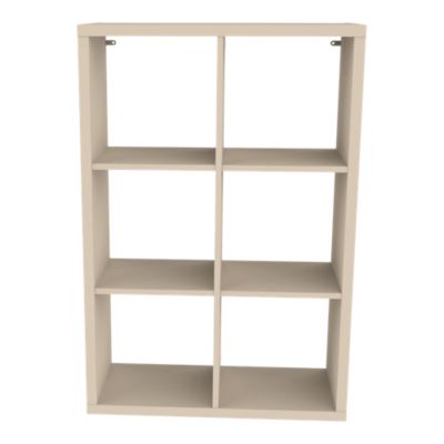 Étagère modulable 6 cubes cachemire l.73,5cm x H.108 cm GoodHome Mixxit