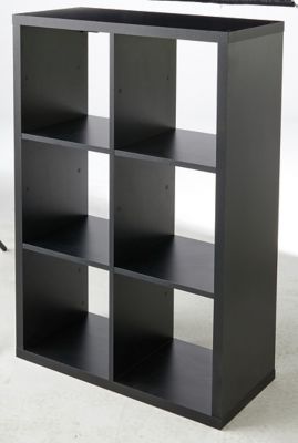 Etagère cube 15 casiers noir mat bibliothèque moderne - CLASSICO