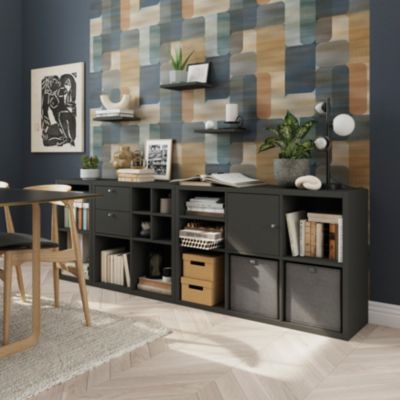 Étagère modulable 6 cubes GoodHome Mixxit anthracite l. 73,5cm x H. 108cm
