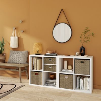 Étagère modulable 8 cubes avec 2 tiroirs GoodHome Mixxit blanc