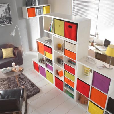 Étagère modulable 8 cubes coloris blanc Mixxit