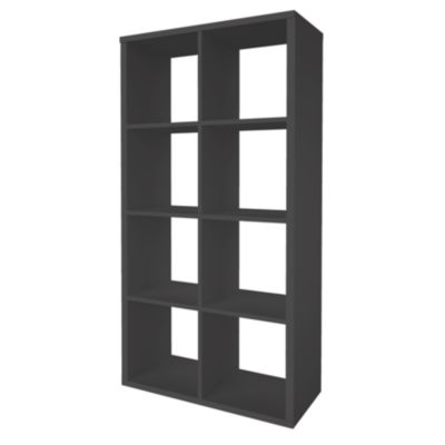 Étagère modulable 8 cubes GoodHome Mixxit anthracite l. 73,5cm x H. 142,6cm