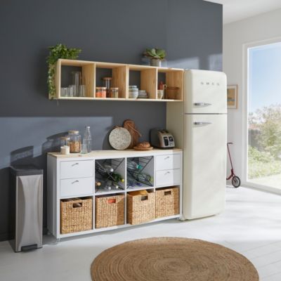 Étagère modulable 8 cubes GoodHome Mixxit blanc l.73,5 x H.142,6 x P.33 cm