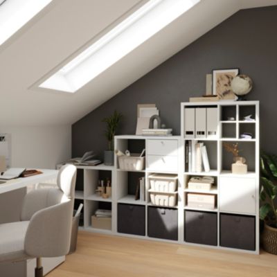 Étagère modulable 8 cubes GoodHome Mixxit blanc l.73,5 x H.142,6 x P.33 cm