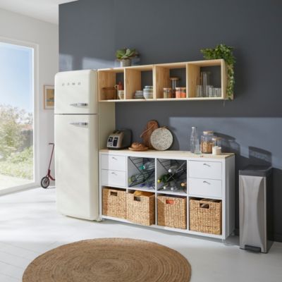 Étagère modulable 8 cubes GoodHome Mixxit blanc l.73,5 x H.142,6 x P.33 cm