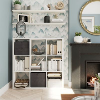 Étagère modulable 9 cubes GoodHome Mixxit blanc H. 108cm x l. 108,1cm