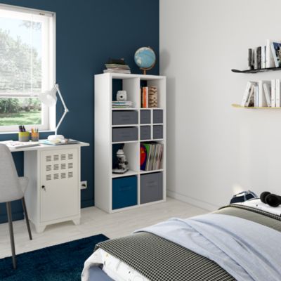 Étagère modulable 9 cubes GoodHome Mixxit blanc H. 108cm x l. 108,1cm