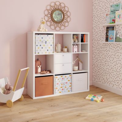 Étagère modulable 9 cubes GoodHome Mixxit blanc H. 108cm x l. 108,1cm