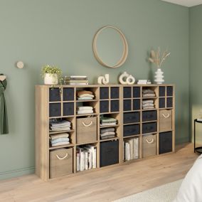 Étagère modulable 9 cubes GoodHome Mixxit effet chêne