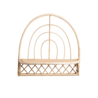 Etagère murale arche en rotin L.44 x H.44 x P.18 cm