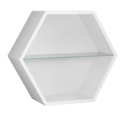 Étagère murale blanc Edge L.44 x H.51 x P.19 cm Format