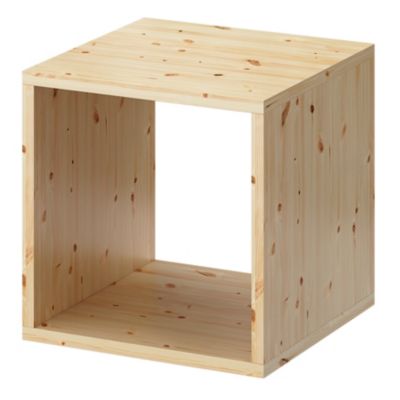 Étagère murale cube en pin GoodHome Rigga L. 30 cm