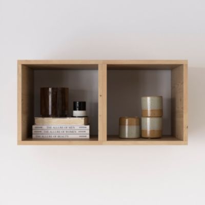 Étagère murale cube en pin massif GoodHome Rigga L. 30 cm