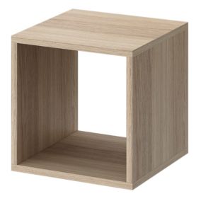 Étagère murale cube GoodHome Rigga effet chêne L. 30 cm