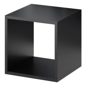 Étagère murale cube GoodHome Rigga noir L. 30 cm