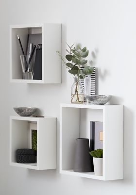 Étagère murale cube modulable Rigga Form, blanc vendue par 3 pièces
