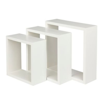 Étagère murale cube modulable Rigga Form, blanc vendue par 3 pièces