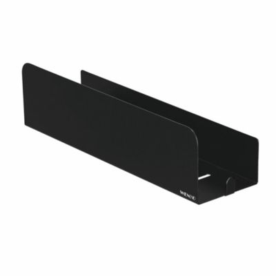 Étagère murale de salle de bains l.30 x H.8 cm noir en acier inoxydable Wenko Lizan