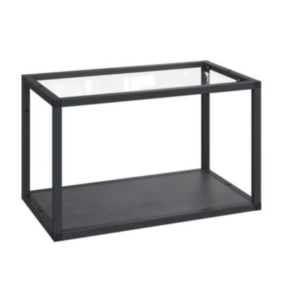 Étagère murale en aluminium noir mat GoodHome Caraway L.60 x H.36 cm
