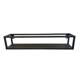 Étagère murale en métal noir L.50 x H.20 cm Ariane