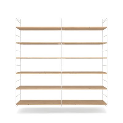 Étagère murale modulable 12 tablettes et 3 échelles pin massif GoodHome Rigga H. 171,2 x L. 160 x P. 29 cm