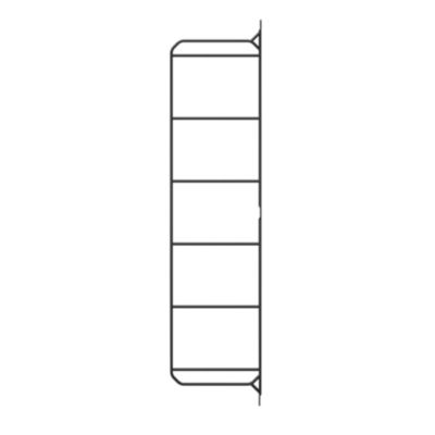 Étagère murale modulable 4 tablettes en MDF et 2 échelles en acier GoodHome Rigga H.87 x L.60 x P.20,2 cm
