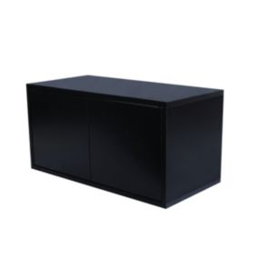 Étagère murale rectangulaire avec portes GoodHome Rigga noir L. 60 cm