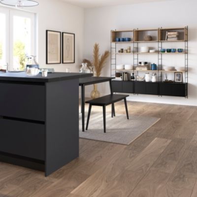 Étagère murale rectangulaire avec portes GoodHome Rigga noir L. 60 cm