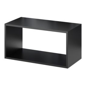 Étagère murale rectangulaire GoodHome Rigga noir L. 60 cm