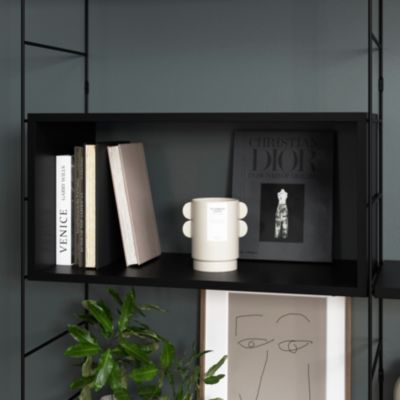 Étagère murale rectangulaire GoodHome Rigga noir L. 60 cm