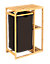 Etagère sur pieds avec panier à linge amovible L.50 x H.70 x P.30 cm, noir et bambou, Wenko Ecori