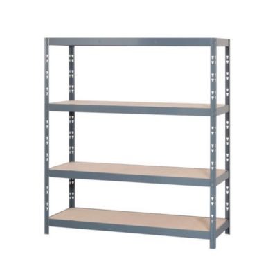 Étagère garage bois /métal 4 tablettes - H.198,1 x l.200 x P.80 cm - Brico  Dépôt