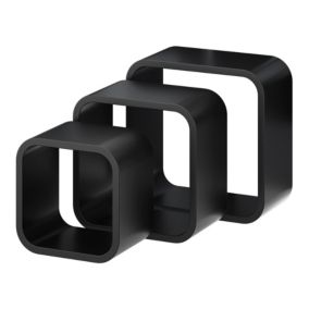 Etagères murales cubes modulables Cusko Form, noir, 3 pièces