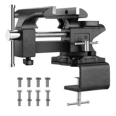 Etau d'établi en fonte d'acier, largeur de serrage 150 mm, force de serrage 1000 kg, amovible, rotatif