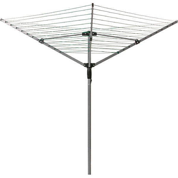 Brabantia Topspinner Étendoir à linge d'extérieur rotatif à 4 bras (50 m/ 4,6 cm) - Étendoir à linge pliable + piquet (gris Brabantia Topspinner Étendoir à linge d'extérieur rotatif à 4 bras (50 m/ 4,6 cm) - Étendoir à linge pliable + piquet (gris