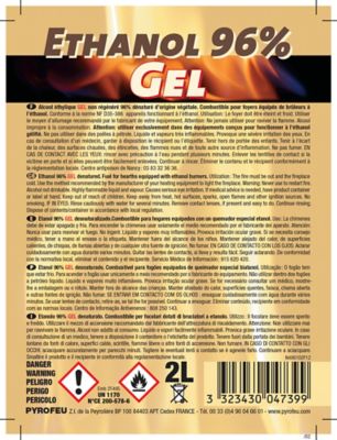 Ethanol en gel 96% Pyrofeu en bidon de 2 litres