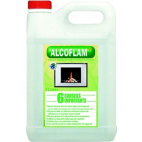 Ethanol végétal pour cheminée décorative Alcoflam Plus vert en bidon de 5 L