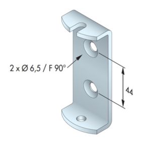 ETRIER SUPPORT MOTEUR T5 72X30 2F6.5 ENT44 + SACHET VIS