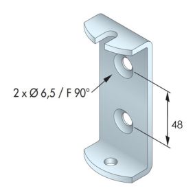 ETRIER SUPPORT MOTEUR T5 72X30 2F6.5 ENT48 + SACHET VIS