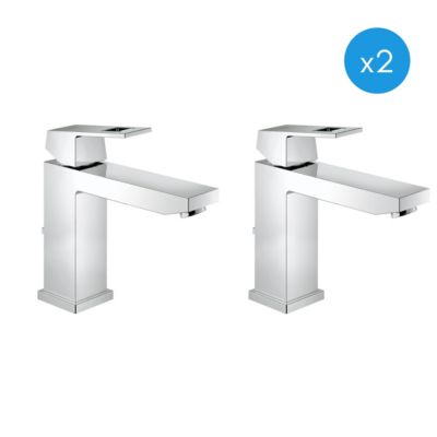 Eurocube - Lot de 2 mitigeurs monocommande 1/2" LavaboTaille M (23445000-DUO)