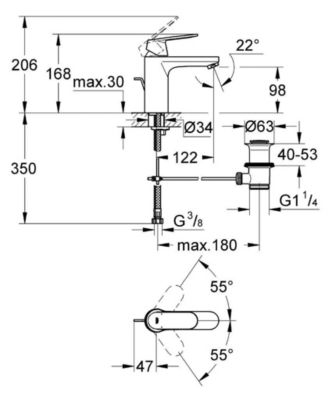 Eurosmart Cosmopolitan - Lot de deux Mitigeurs Monocommande 1/2" Lavabo Taille M (23325000-DUO)