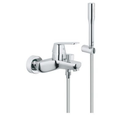 Eurosmart Cosmopolitan  Mitigeur monocommande 1/2" bain/douche avec Douchette à main 1 jet, Chrome (32832000)