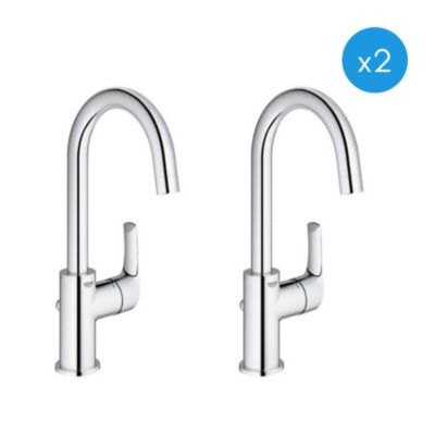 Eurosmart - Lots de 2 mitigeurs monocommande pour lavabo 1/2" taille L (23537002-DUO)