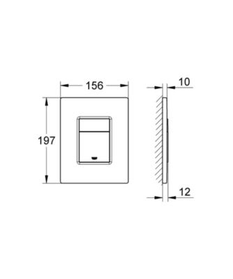 Even Plaque de commande double touche, Technologie anti-empreintes, Noir mat (38966KF0)