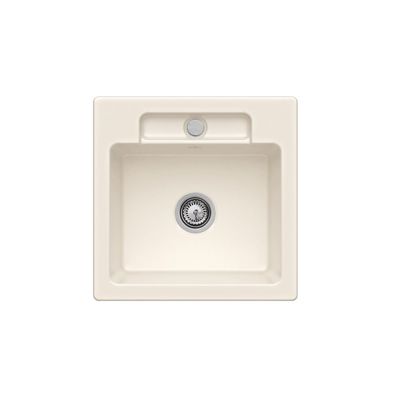 Evier 1 bac VILLEROY ET BOCH Siluet 50 S Crème CeramicPlus avec vidage manuel