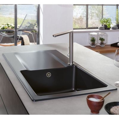Evier 1 bac VILLEROY ET BOCH Siluet 60 Blanc CeramicPlus
